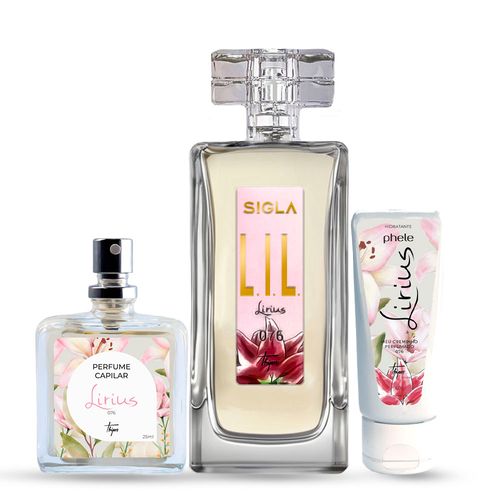 Kit Necessarie Lirius: L.I.L. (076) 100ml + Meu Creminho + Perfume Capilar